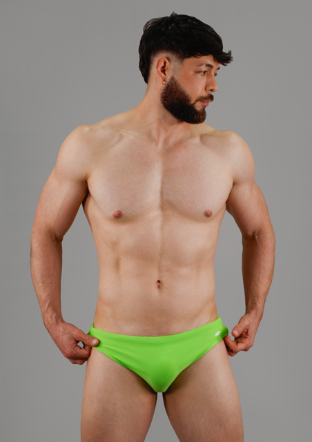 Sunga fit verde limón